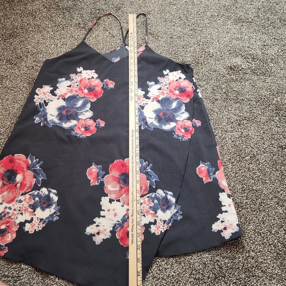 Free People Intimitaly Cascades Dress Strappy Slip Black Floral Size Medium - Picture 5 of 5